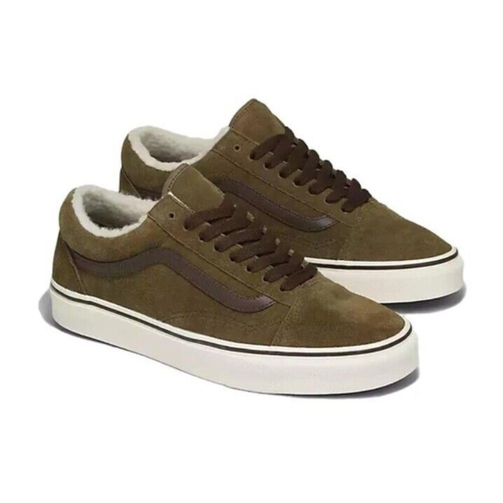New VANS Sherpa Old Skool Sneakers Shoes Kangaroo VN000CP5BYW Mens 3.5 Women 5